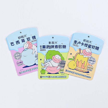 軟糖包裝袋塑料薄膜食品袋廠家來圖來樣彩色印刷食品包裝袋批發