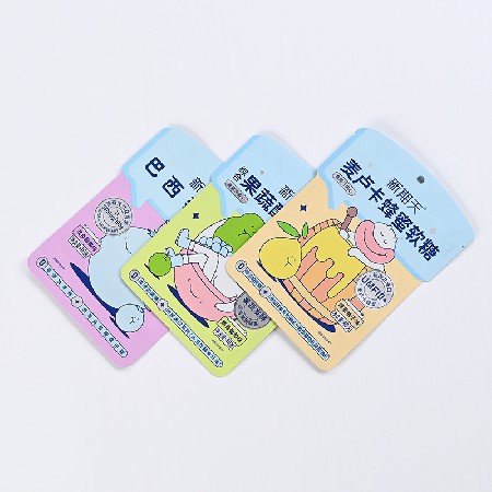 軟糖包裝袋塑料薄膜食品袋廠家來圖來樣彩色印刷食品包裝袋批發